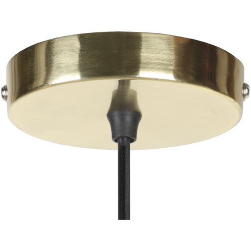 Evelyn 1 Light Dark Brown / Gold Pendant Ceiling Light